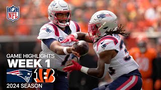 New England Patriots vs Cincinnati Bengals Game Highlights  NFL 2024 Season [upl. by Lebazej]