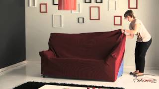 How to install a elastic sofa cover [upl. by Ahsienahs]