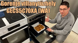 Gorenje villanytűzhely bemutató GECS5C70XA  GECS5C70WA [upl. by Niwde]