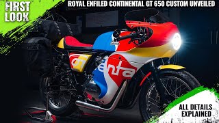 Royal Enfield Continental GT 650 Custom Launched At Savile Row Concours  Explained All Details [upl. by Ytinav]