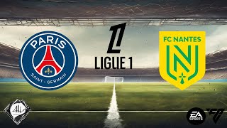 PSG 1 x 1 Nantes  13 rodada Ligue 1 2425  EA FC [upl. by Lizette932]