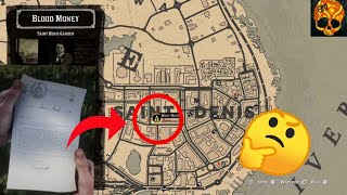 Lettre De M  Red Dead Online Prix Du Sang  Saint Denis localisation  M letter location [upl. by Inavoy862]