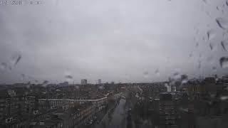 London snow due to warm front timelapse [upl. by Dorcia]