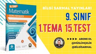 Bilgi Sarmal 9 Sınıf Matematik  1 Tema 15 Test [upl. by Suolekcin]