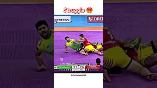 Pardeep struggle allout 💪😡 kabaddi360 kabaddishorts pklseason11 prokabaddi pkl sportskabaddi [upl. by Eselehs600]