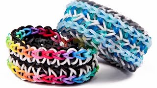 Symphony Rainbow Loom Bracelet  Needs 3 Looms  Advanced Reversible Design [upl. by Kironde787]