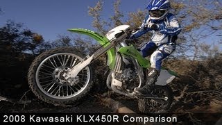 2008 Kawasaki KLX450R Comparison  MotoUSA [upl. by Murial]