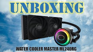 WATER COOLER COOLER MASTER ML240RG MASTER LIQUID COM CONTROLADORA RGB ARGB  UNBOXING [upl. by Ormond]