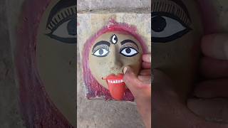 Clay art work idol making kalikalika face making 🔥🔥 Dont meesh kali short [upl. by Ogawa]