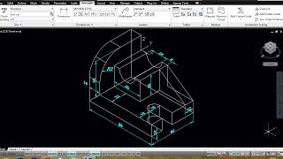 AUTOCAD MECHANICAL MODELING PART2  DIMENSIONING A 3D MODEL [upl. by Saiff]