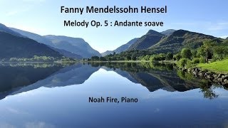 Fanny Mendelssohn Hensel  Melody Op 5  Andante soave [upl. by Melone]