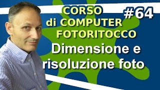 64 Dimensione e risoluzione delle immagini  Fotoritocco con Gimp  Maggiolina Corso di Computer [upl. by Adyan]