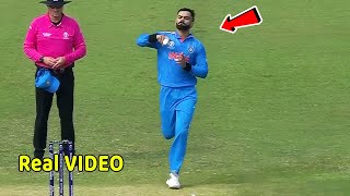 Virat Kohli Bowling real video captured from ground stadium on India vs Bangladesh cwc 2023 match [upl. by Eilloh]