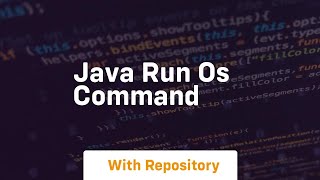 java run os command [upl. by Emsoc]