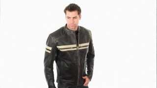 BXU165250 Xelement Mens Brown Leather Cruiser Jacket at LeatherUpcom [upl. by Wilsey8]