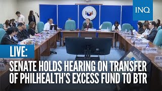 LIVE Senate holds hearing on transfer of PhilHealth’s excess fund to BTr  Aug 20 [upl. by Eiwoh800]