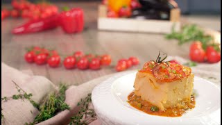 Receta original de Coulant salado de Tomate y Patata con chutney de calabacín de Almería y pimentón [upl. by Aihset]