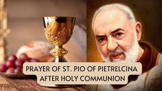 PRAYER OF ST PIO OF PIETRELCINA AFTER HOLY COMMUNION [upl. by Michigan]