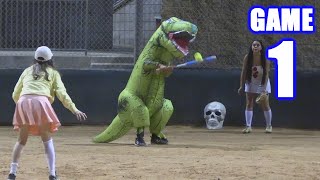 HALLOWEEN SPECIAL  Offseason Softball Series  Game 1 [upl. by Ecirpac]