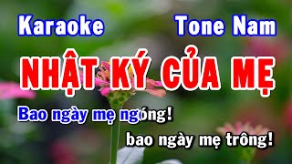 Nhật Ký Của Mẹ Karaoke Tone Nam  Karaoke Hiền Phương [upl. by Pitts]