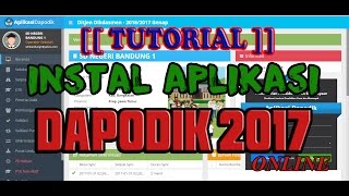 CARA INSTAL APLIKASI DAPODIK 2017 REGISTRASI ONLINE [upl. by Elbart]