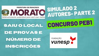 Concurso PEB1 Francisco Morato Simulado 2 Autores Parte 2 e Demais Assuntos [upl. by Geraud]