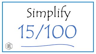 How to Simplify the Fraction 15100 [upl. by Eenimod]