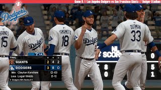 MLB The Show 24  Los Angeles Dodgers vs San Francisco Giants  Game 9 [upl. by Zetneuq804]