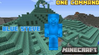 Blue Steve – One Command Creation Minecraft 112 [upl. by Ayk]