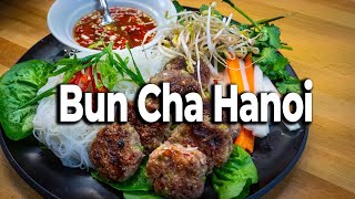 Bun Cha Hanoi Rezept  Reisnudeln mit Schweinehackfleisch  BÚN CHẢ HÀ NỘI Recipe [upl. by Iverson68]