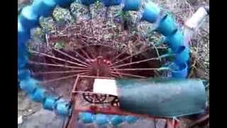 Part 23 Water wheel 150 watts Low water volume Hobo Minalabac Philippines renewable free energy [upl. by Zischke]