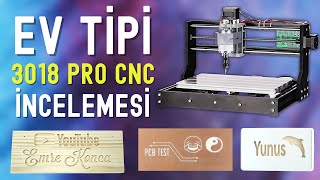 Uygun Fiyatlı CNC 3018 PRO İncelemesi  PCB kazıma bile yapıyor [upl. by Anillehs]