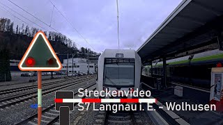 Führerstandsmitfahrt  cab ride S7 Wolhusen  Langenthal [upl. by Asiel52]