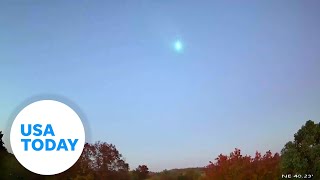 Reports of a fireball across the Midwest captured on video  USA TODAY [upl. by Letnwahs]