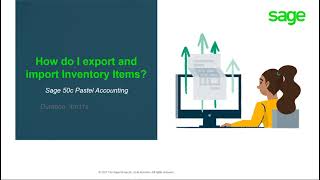 Sage 50cloud Pastel ZA  How do I export and import inventory items on Sage 50c Pastel Partner [upl. by Nida]