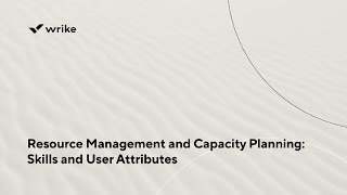 Resource Management and Capacity Planning Skills and User Attributes [upl. by Eldwin971]