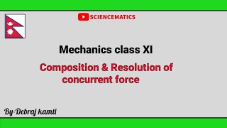 Composition and Resolution of Concurrent Forces  Class 11  Basic Mathematics Mechanics [upl. by Eyanaj]