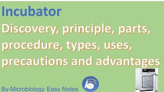 Lab Incubator discovery principle procedure types uses amp precautions [upl. by Remo]