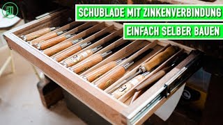 Mit Zinken von Hand WerkbankSchublade einfach selber bauen  Jonas Winkler [upl. by Dino629]