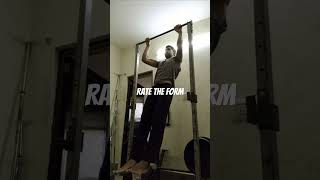 PULL UPS  rate my form motivation pullup fitness [upl. by Ainerbas631]