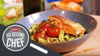 Pasta met zalm en spinazie  60 Second Chef 2 [upl. by Kelci]