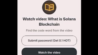 What is Solana BlockchainHOT Wallet Secret Video CodeHotwallet​ [upl. by Nolana]