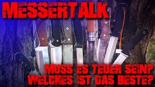 MESSER TALK  Welches Messer ist das Beste Einsteiger Outdoor Survival Bushcraft EDC Test [upl. by Neivad]