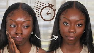 5 Minute Makeup  Minimal Makeup Routine For Dark Skin [upl. by Airekat355]