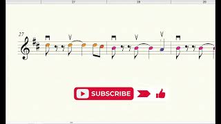 Stand By Me  Violin  score  sheet music  partitura [upl. by Suivatra]