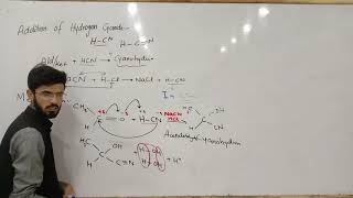 Addition of hydrogen cyanide and sodium bisulphite lec 4 chap 12  part 2 [upl. by Mw304]