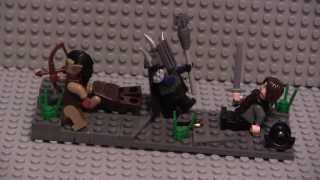 Lego LOTR Isildur vs Sauron mini MOC [upl. by Naujud]