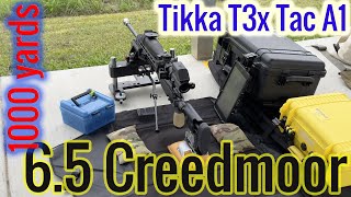 1000 yard ELR precision match with Tikka T3x Tac A1 65 Creedmoor [upl. by Hakkeber]