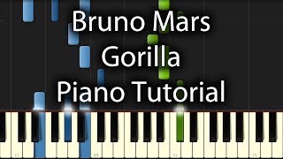 Bruno Mars  Gorilla Tutorial How To Play On Piano [upl. by Gilmore]