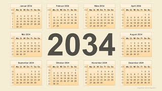 Kalender 2034 [upl. by Seligmann]